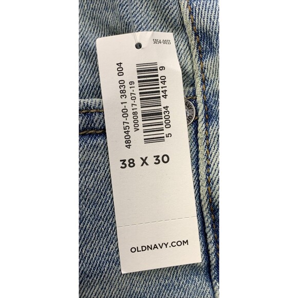 Old Navy Mens Denim Jeans Men's Straight Distressed Blue Size 38X30 - Picture 11 of 16